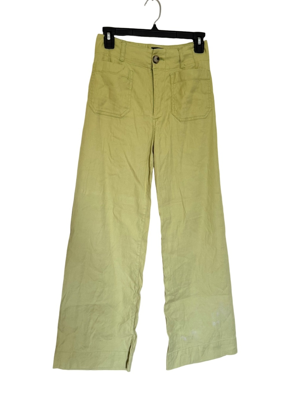 Colette European Linen Stretch High-Rise Wide-Leg Pants Size 25 - Picture 3 of 6